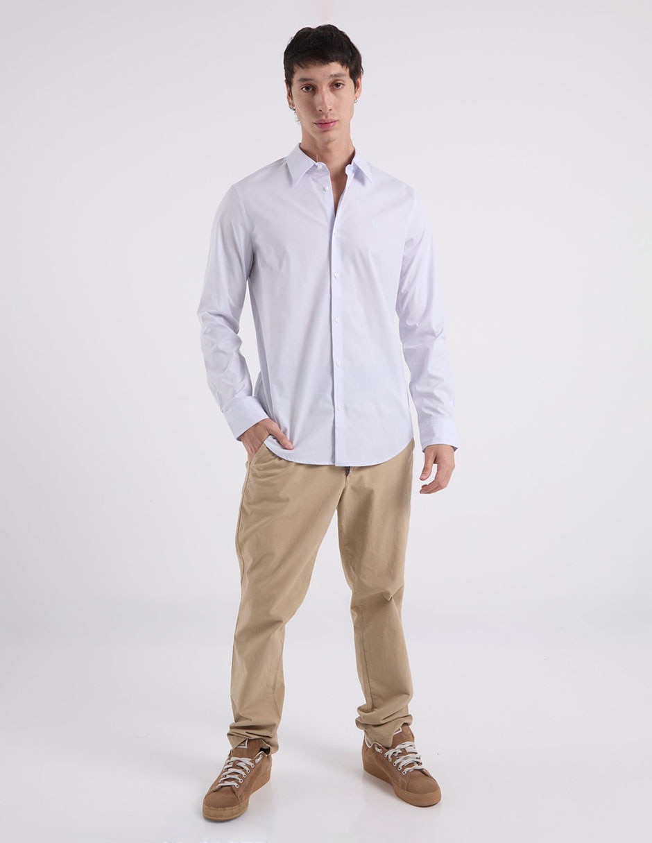 Camisa casual de algodón manga larga para hombre 4