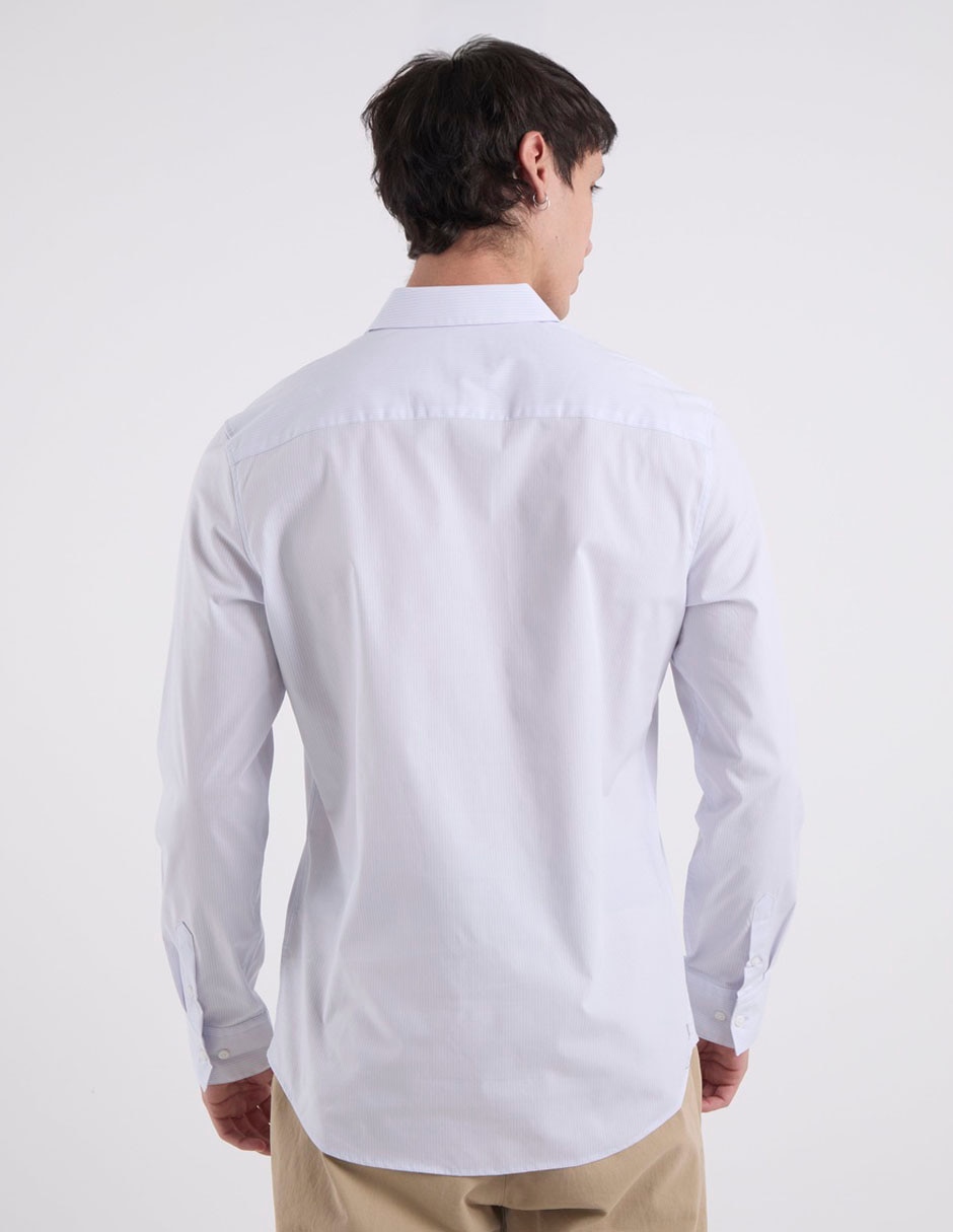 Camisa casual de algodón manga larga para hombre 6