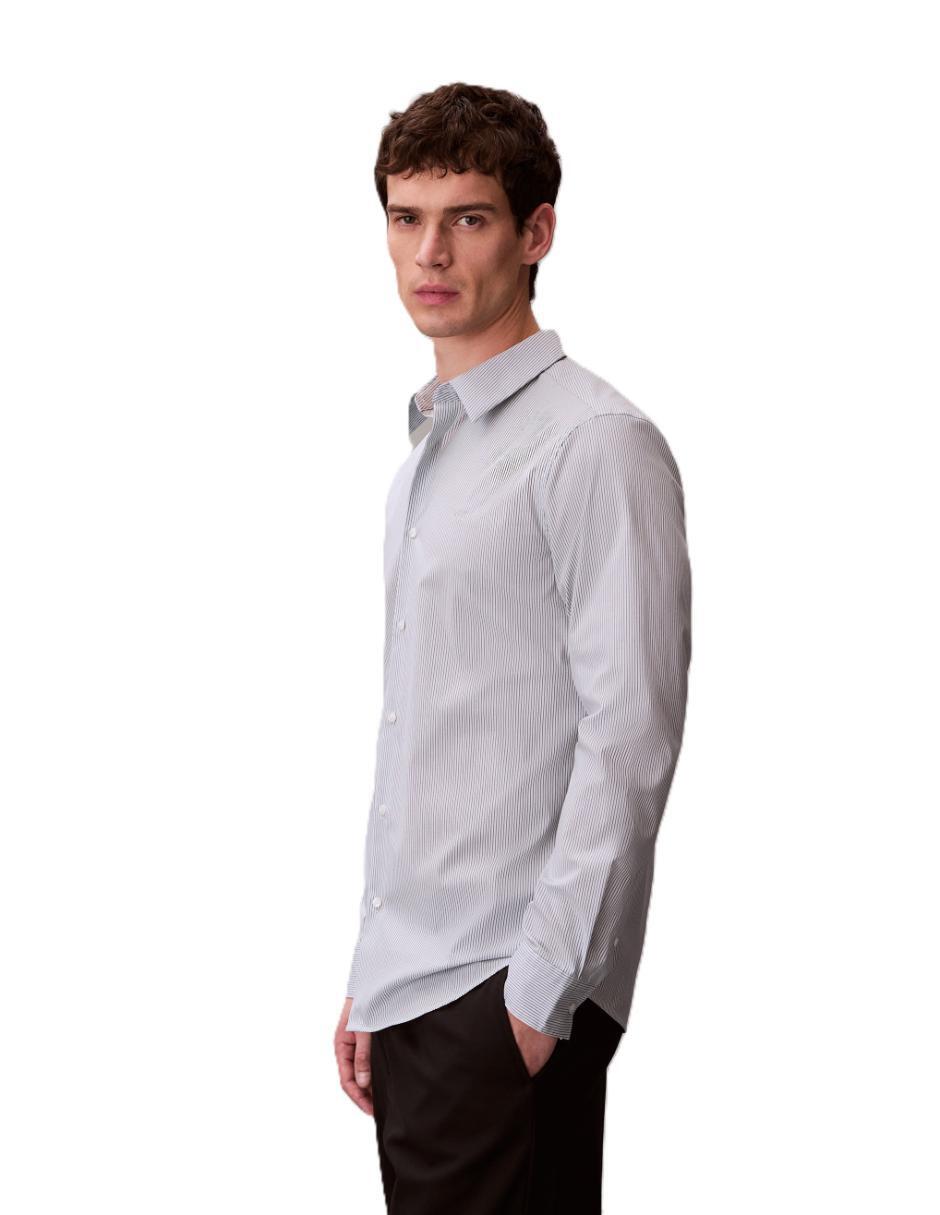 Camisa casual de algodón manga larga para hombre