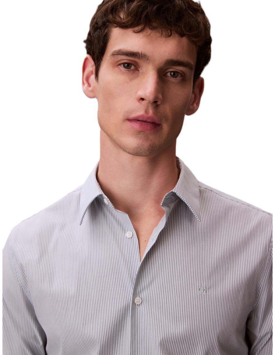 Camisa casual de algodón manga larga para hombre