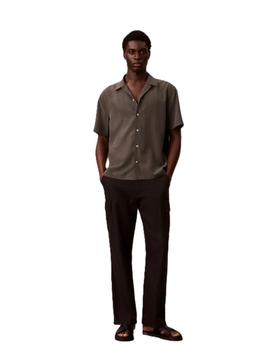 Camisa casual Calvin Klein de modal manga corta para hombre
