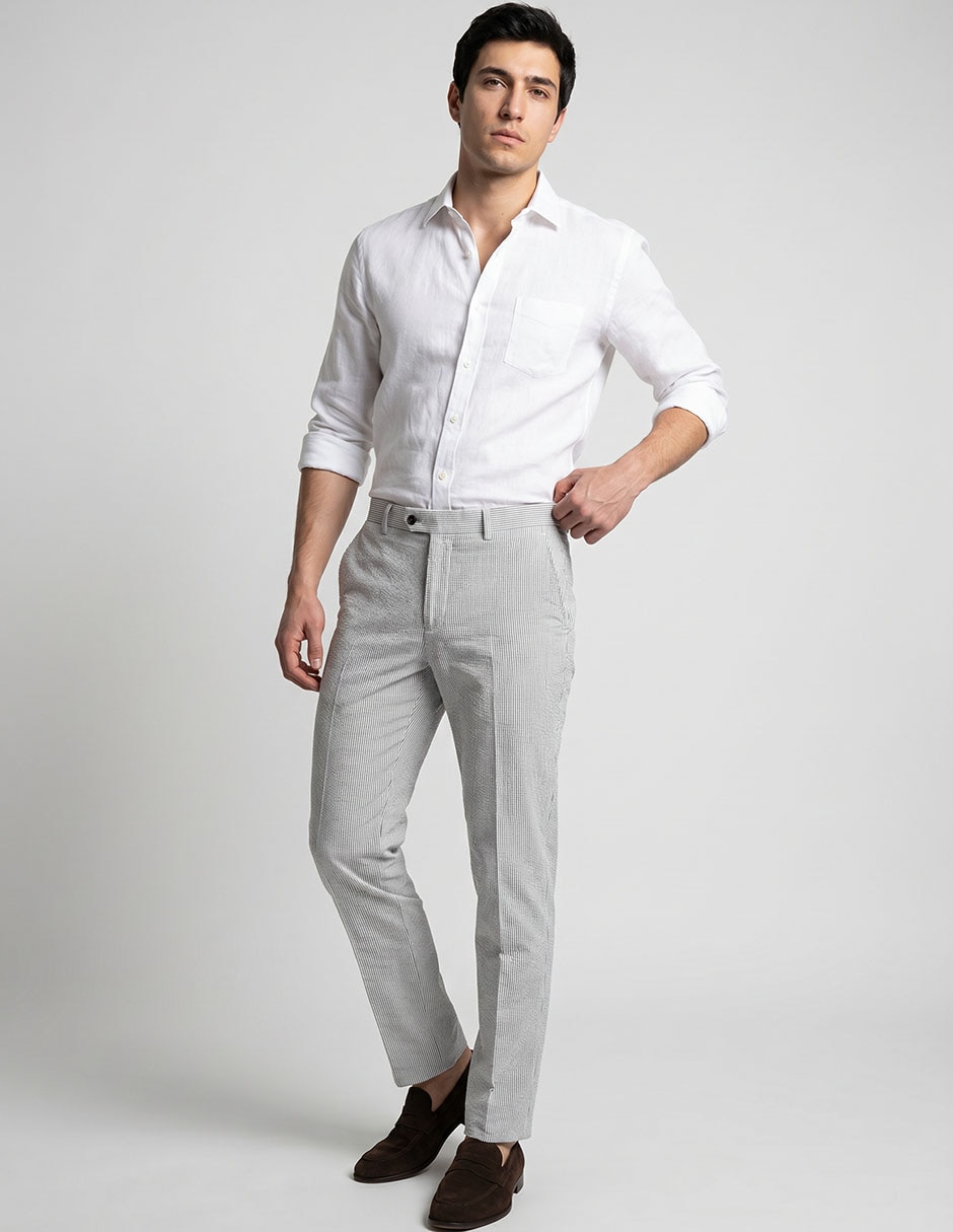 Pantalón casual regular slim perry ellis de algodón para hombre