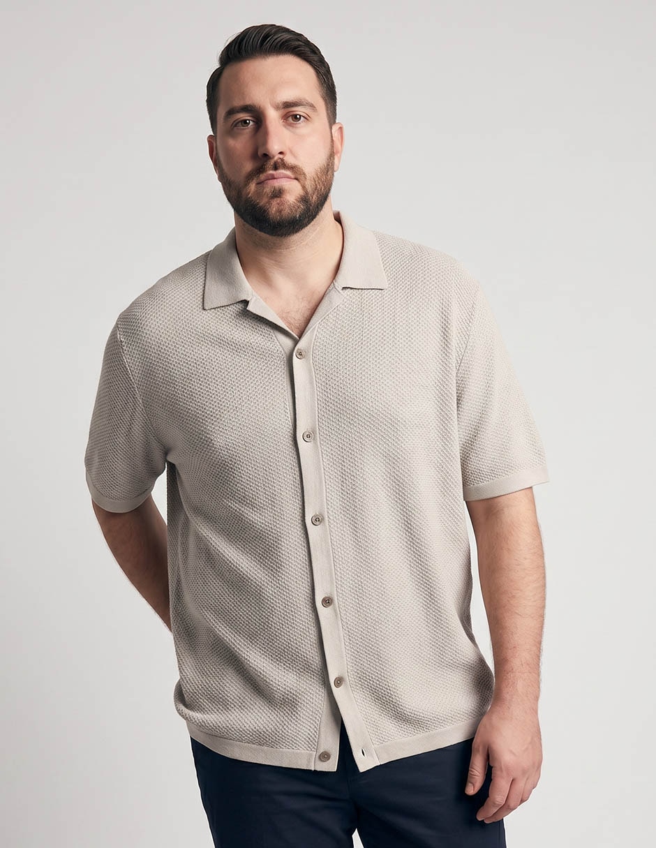 Camisa casual de algodón manga corta para hombre Camisa casual de algodón manga corta para hombre