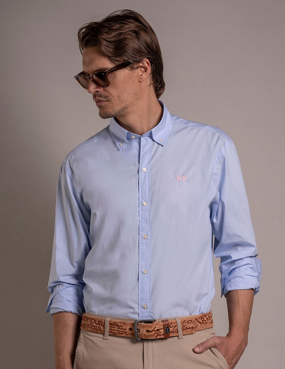 Camisa casual de algodón manga larga para hombre Camisa casual de algodón manga larga para hombre