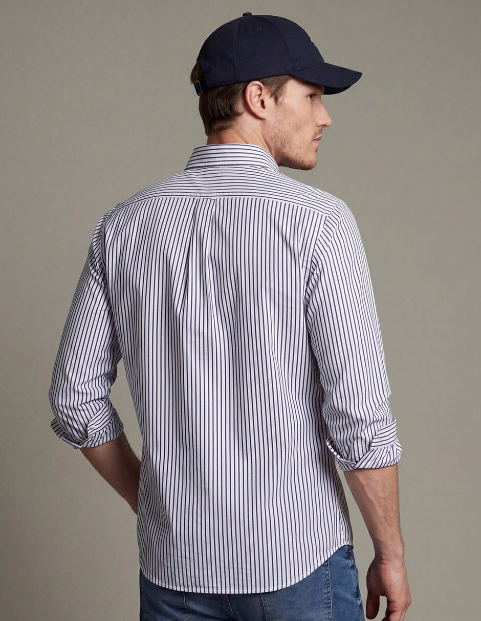 Camisa casual de algodón manga larga para hombre 5