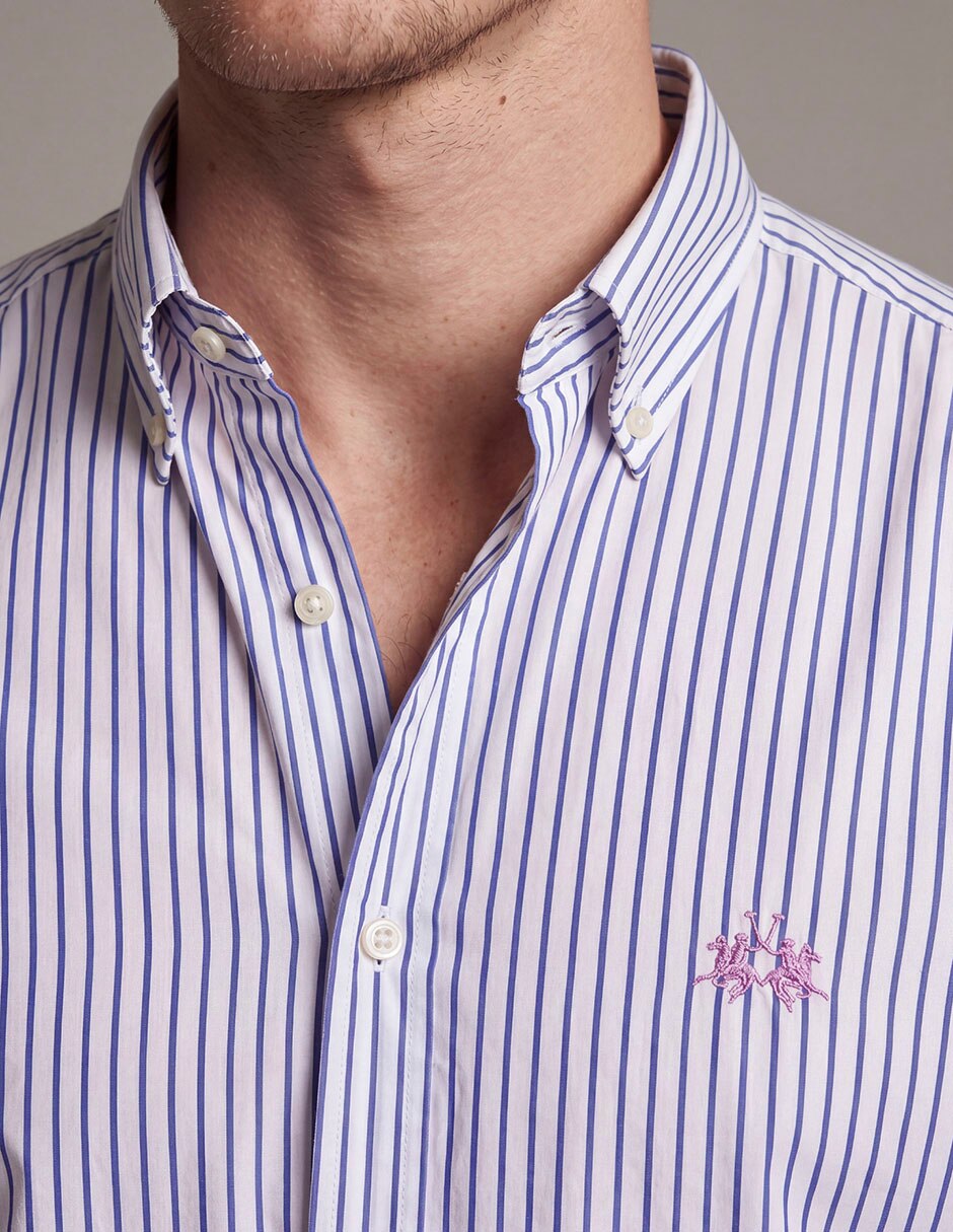 Camisa casual de algodón manga larga para hombre 4