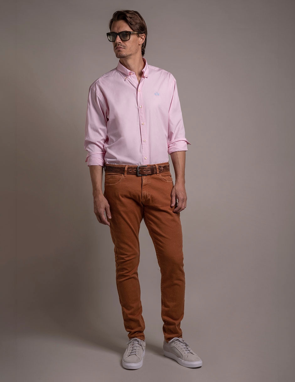 Camisa casual de algodón manga larga para hombre 2