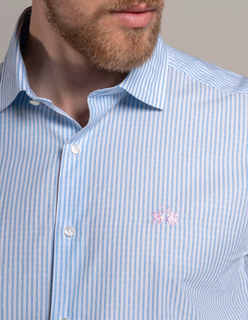 Camisa casual manga larga para hombre 5