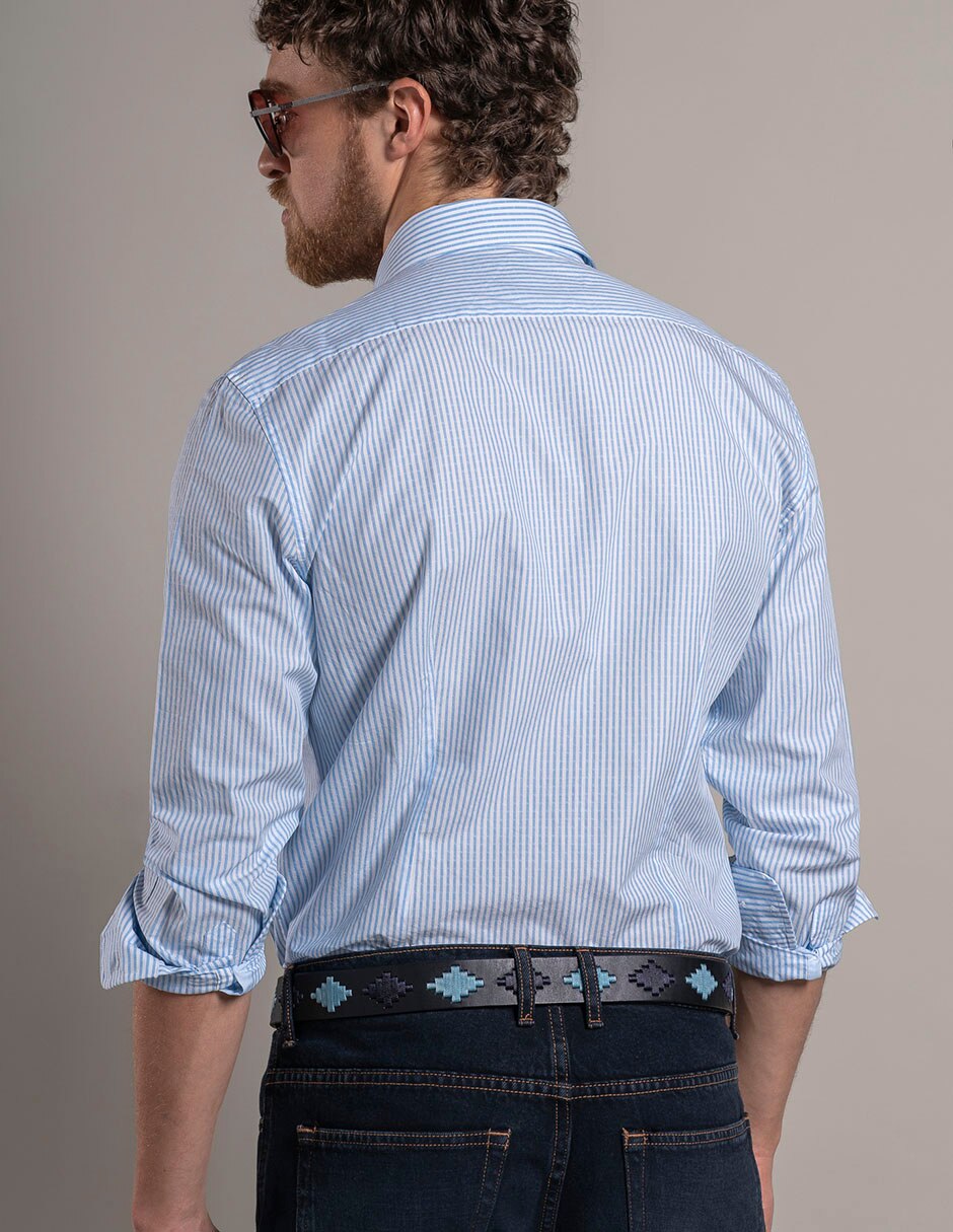 Camisa casual manga larga para hombre 4