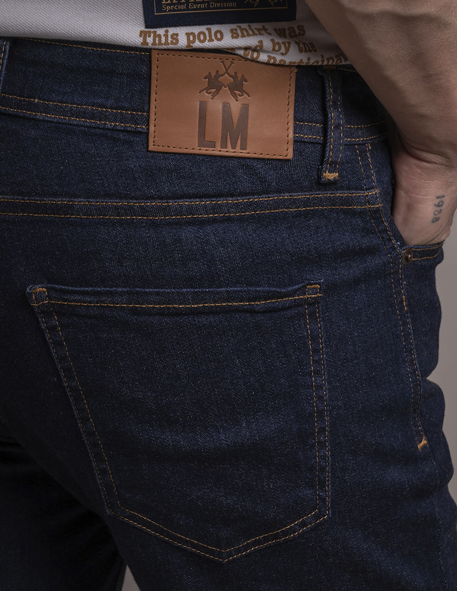 Jeans slim lavado obscuro para hombre 2