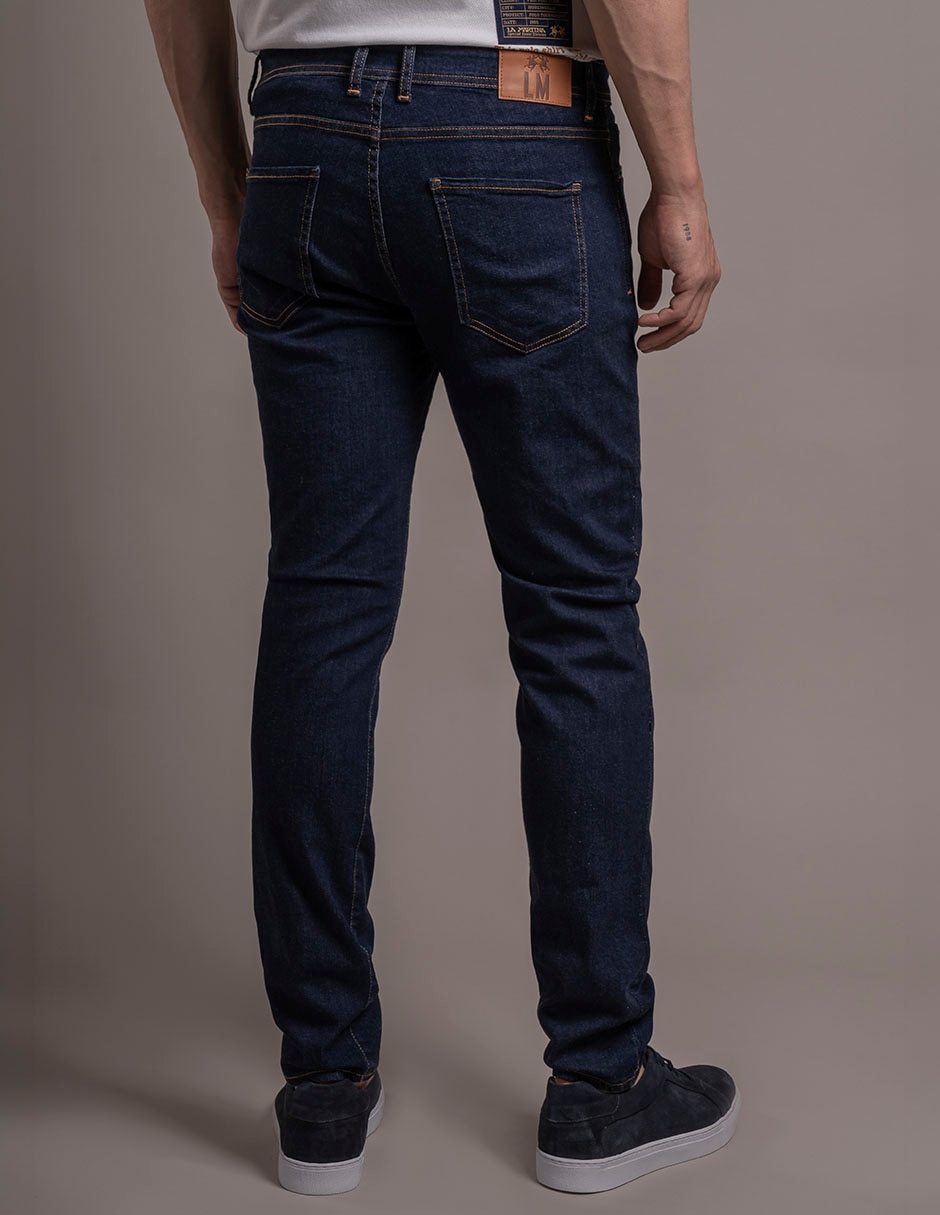 Jeans slim lavado obscuro para hombre 3