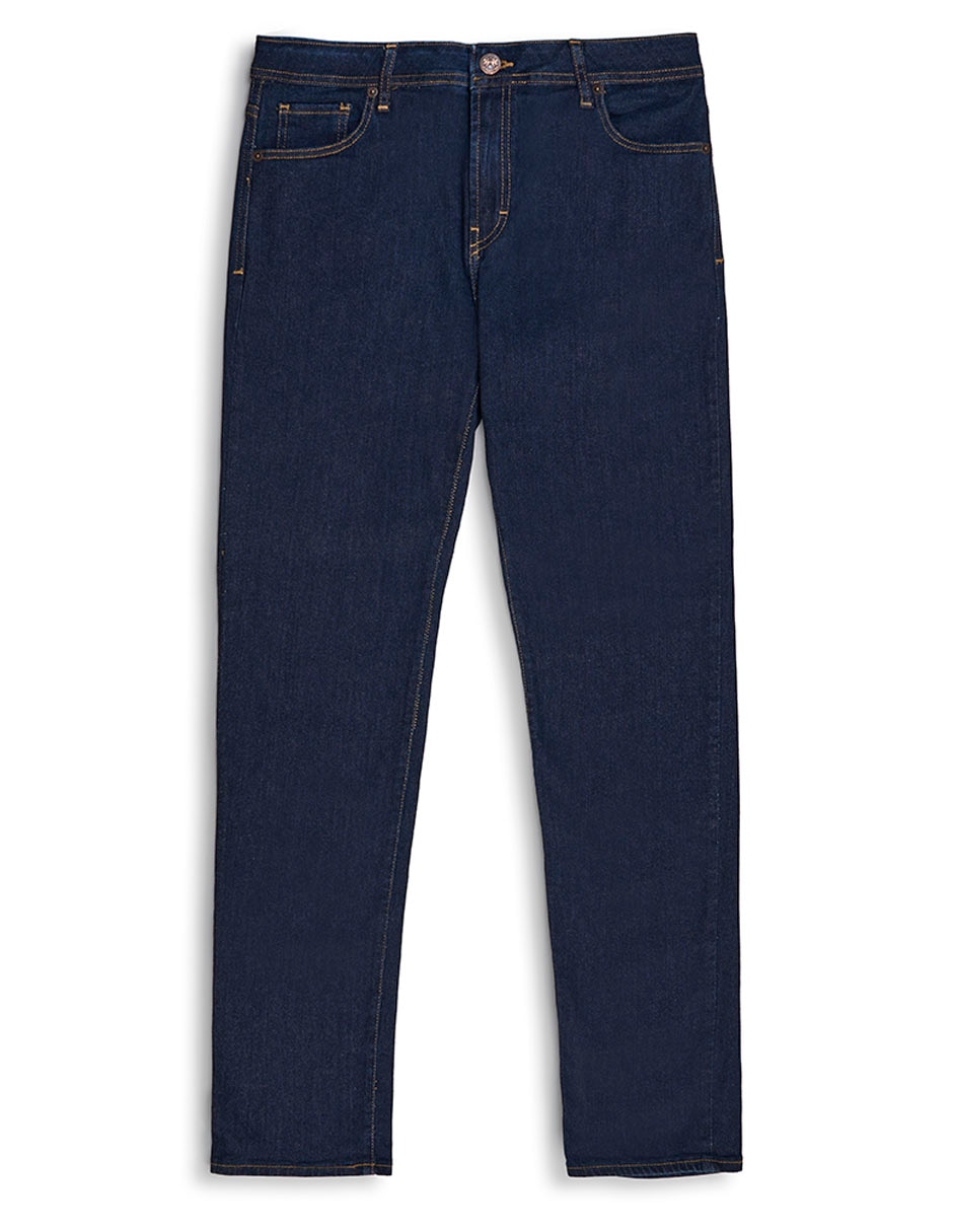 Jeans slim lavado obscuro para hombre 4