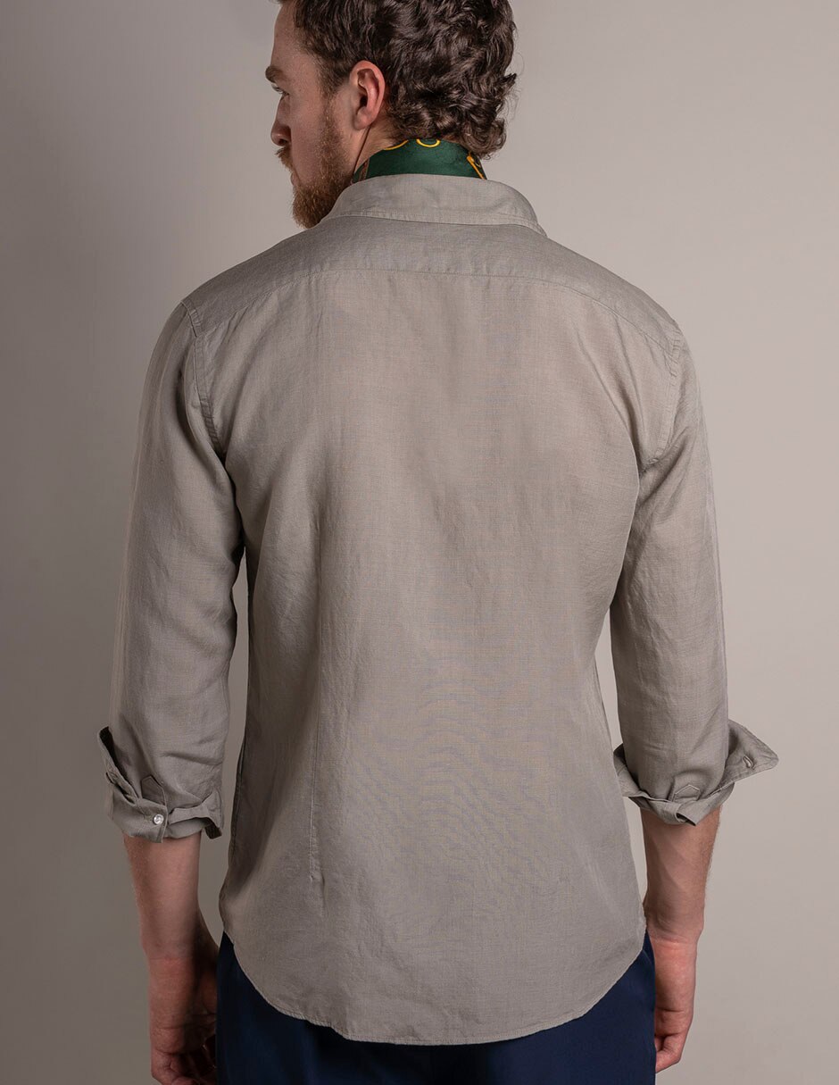 Camisa casual de algodón manga larga para hombre 4