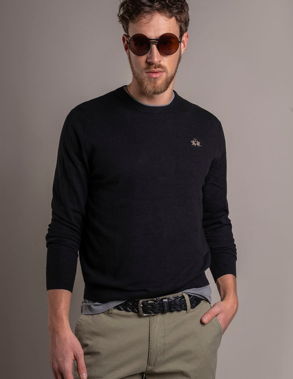 Suéter cuello redondo para hombre 1