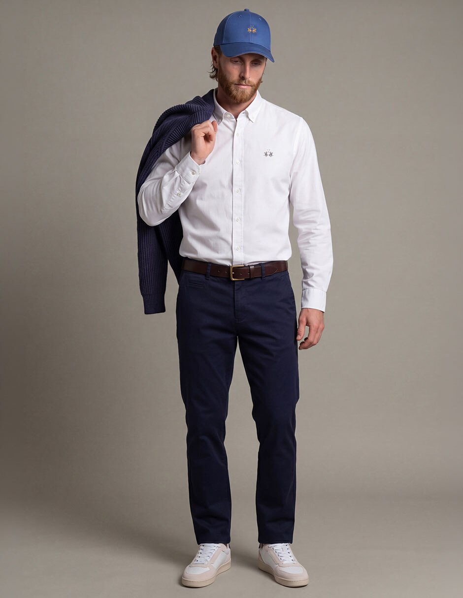 Camisa casual de algodón manga larga para hombre 2