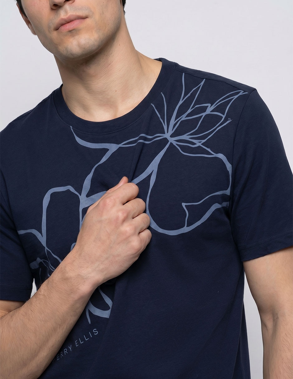 Playera Perry Ellis cuello redondo para hombre