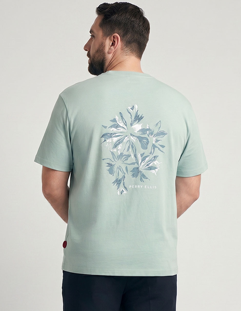 Playera perry ellis cuello redondo para hombre
