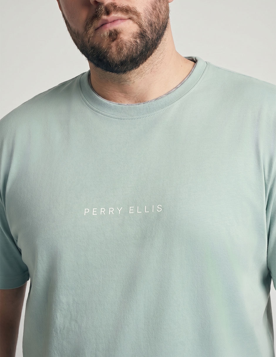 Playera perry ellis cuello redondo para hombre