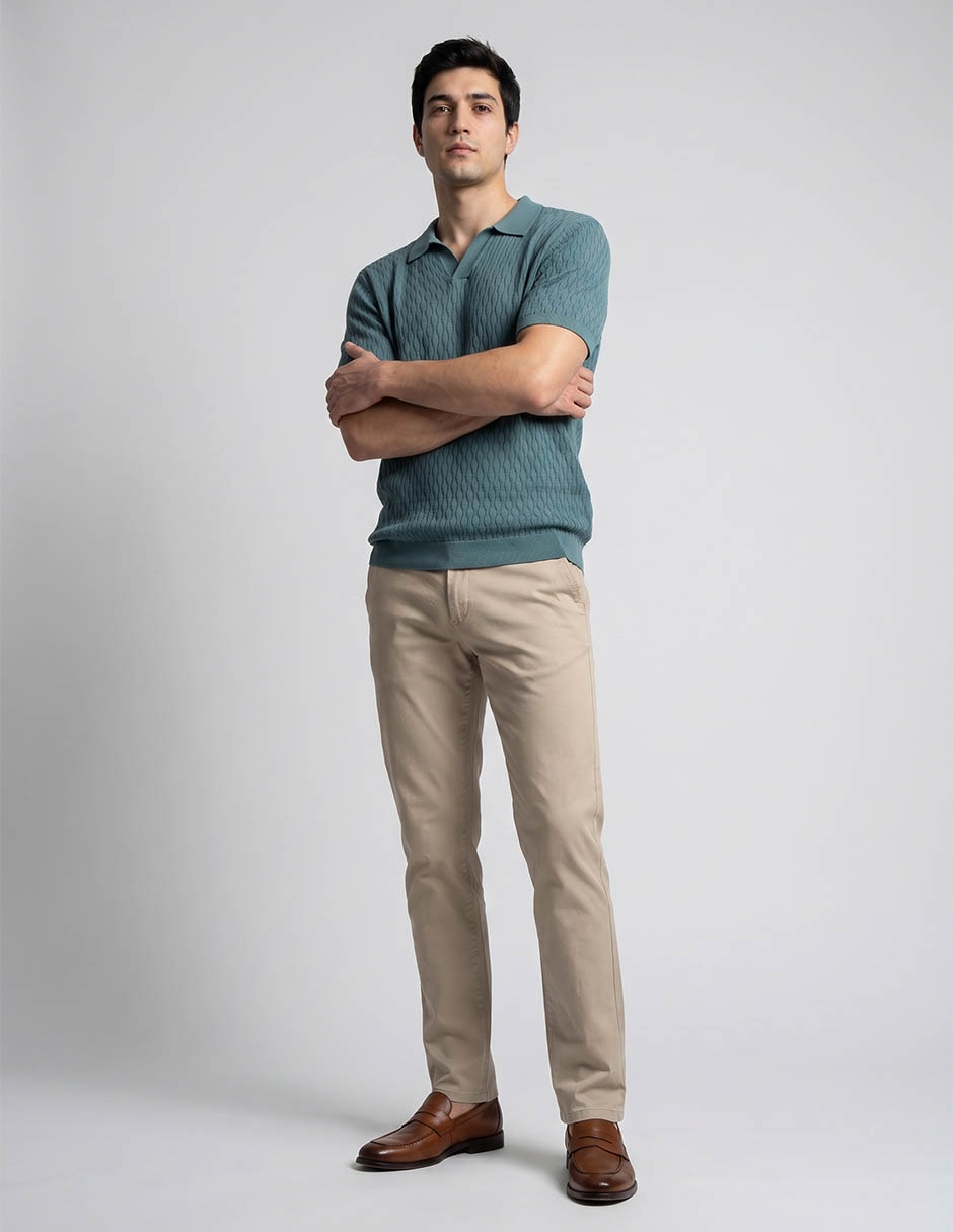 Playera tipo polo perry ellis para hombre
