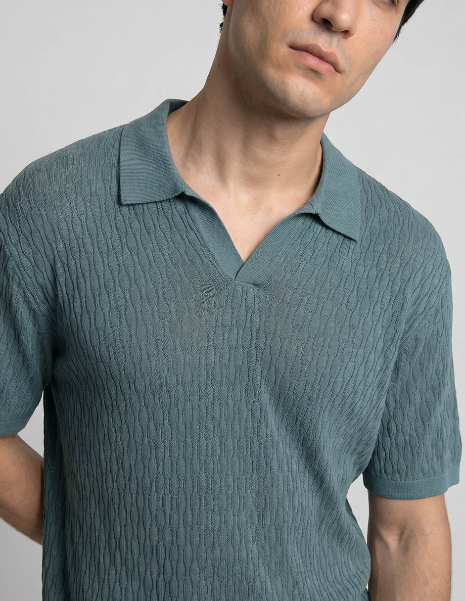Playera tipo polo perry ellis para hombre