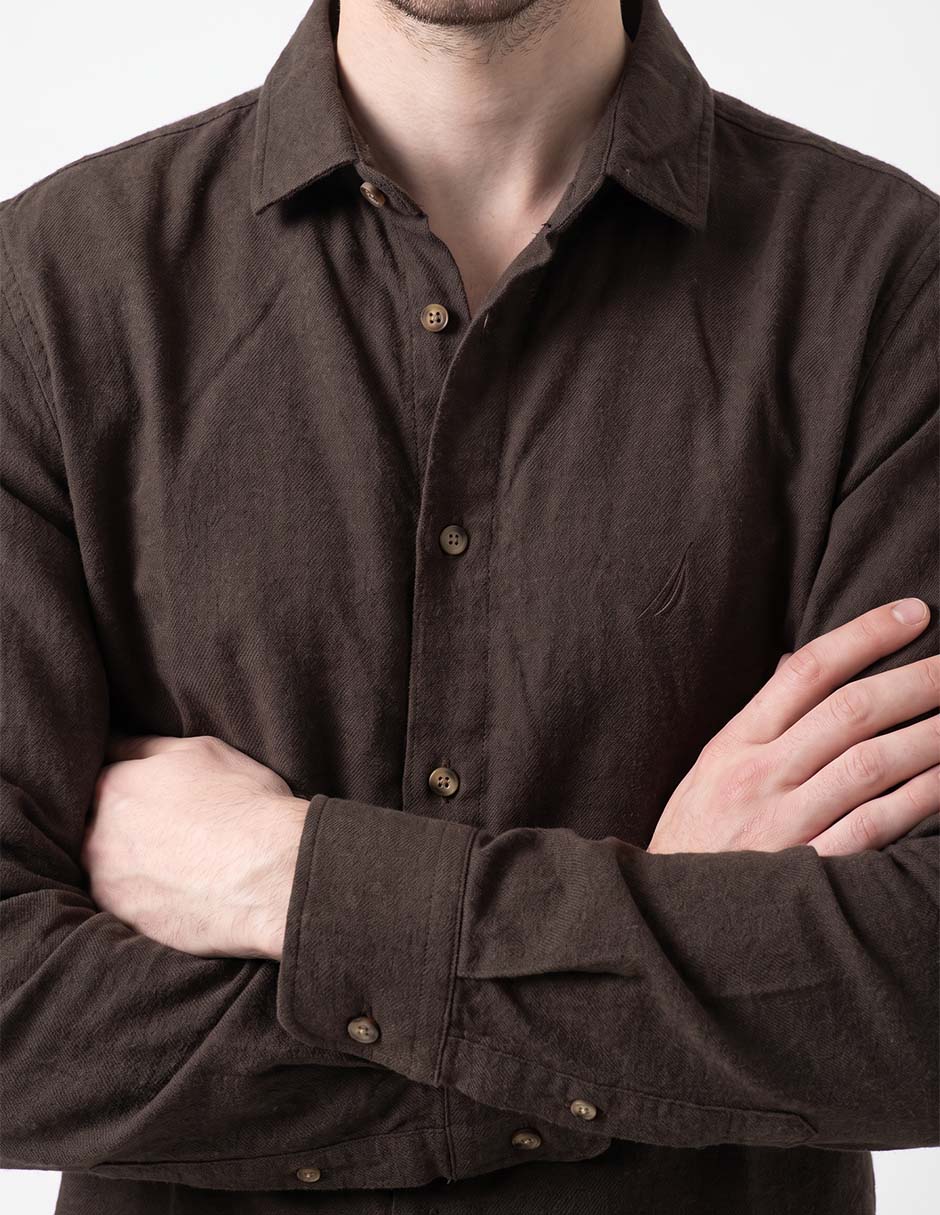 Camisa casual manga larga para hombre 2