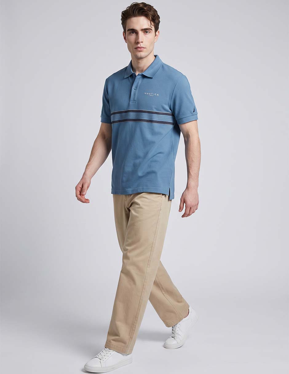 Playera Tipo Polo Nautica Para Hombre
