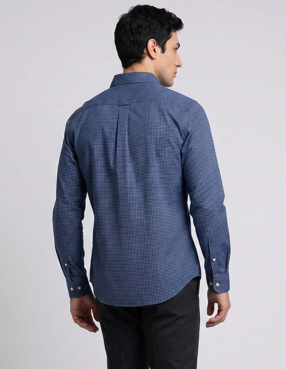 Camisa casual manga larga para hombre
