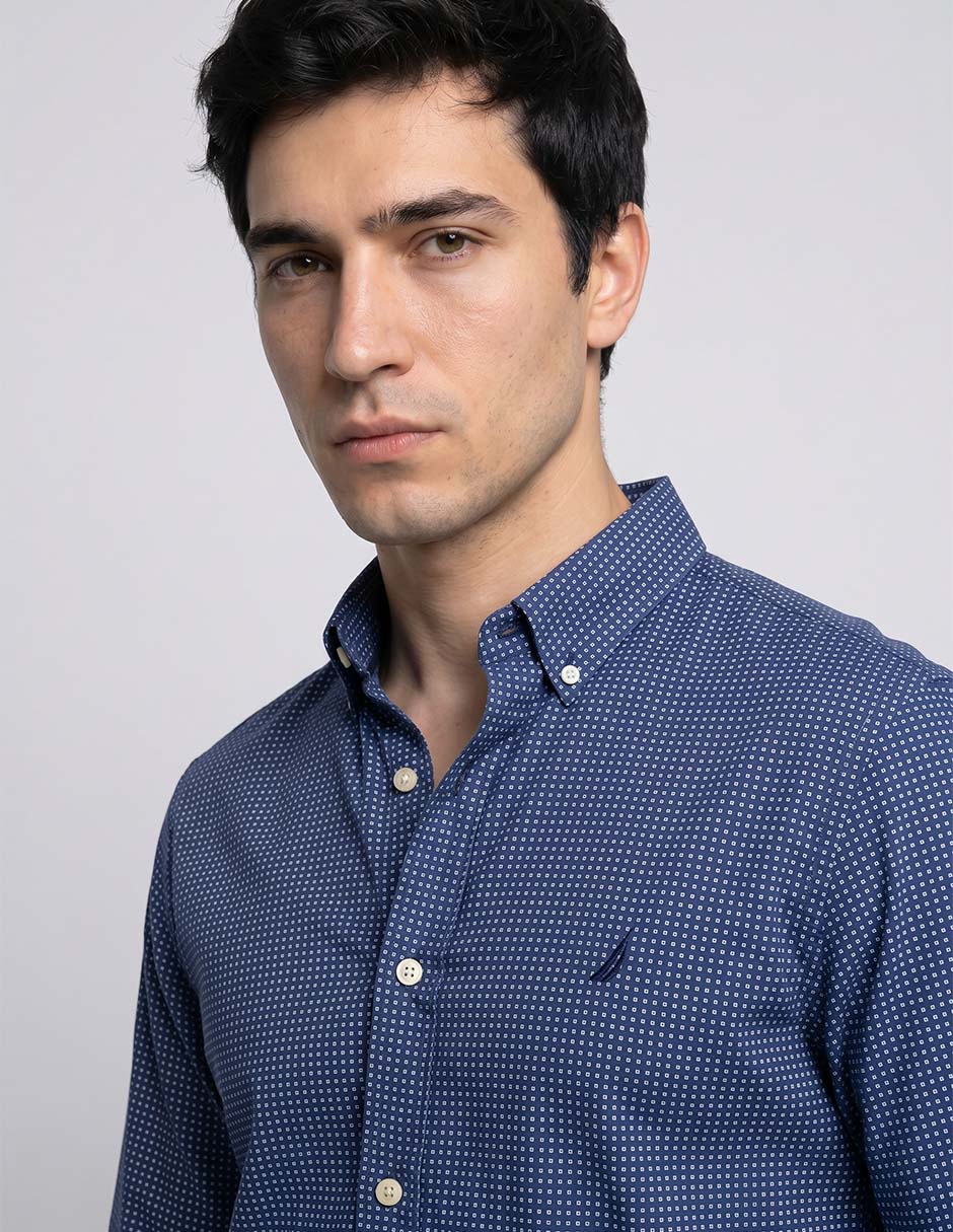 Camisa casual manga larga para hombre