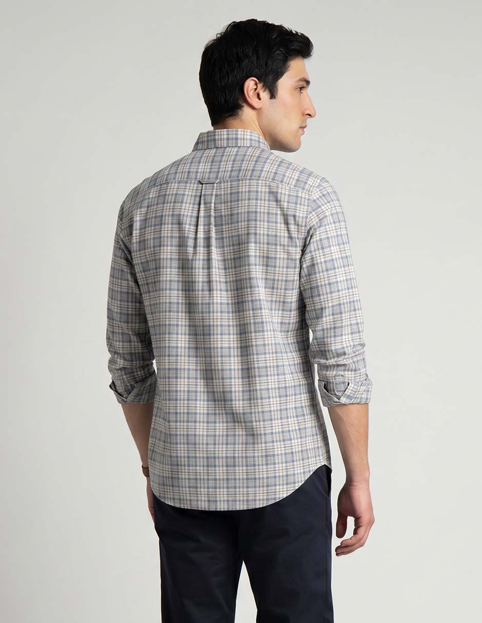Camisa casual manga larga para hombre