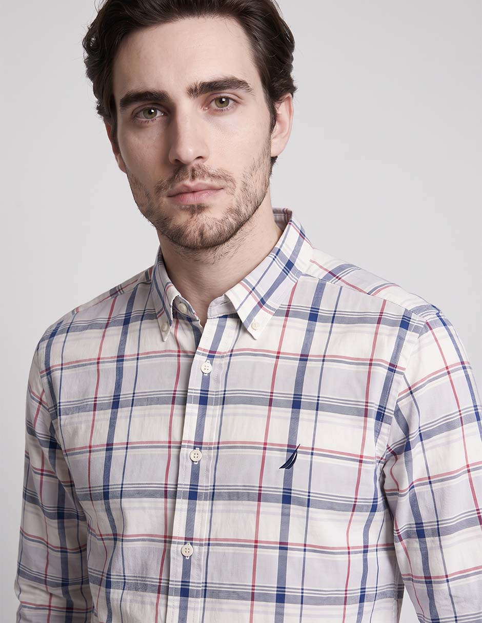 Camisa casual de algodón manga larga para hombre 3