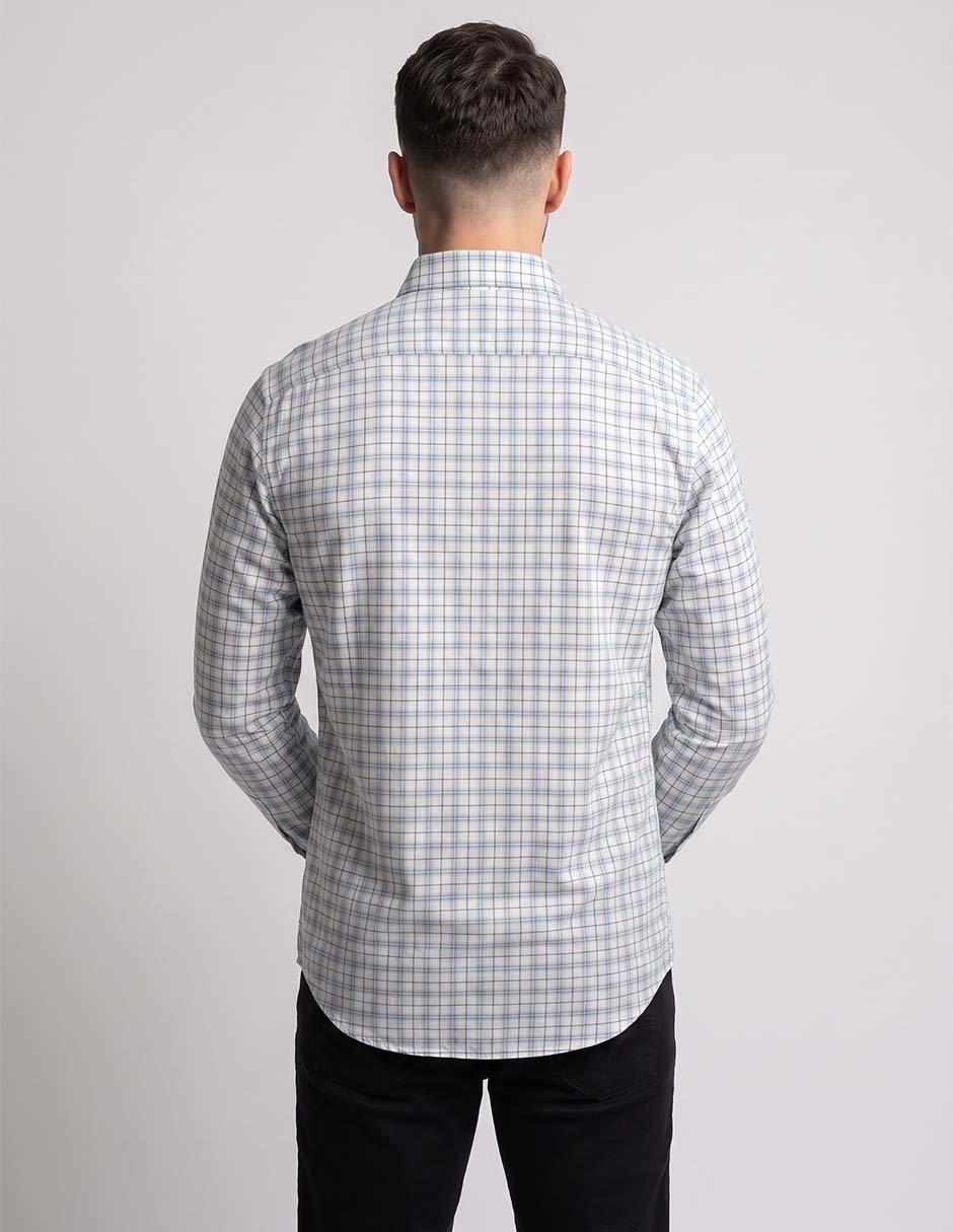 Camisa casual de algodón manga larga para hombre 2