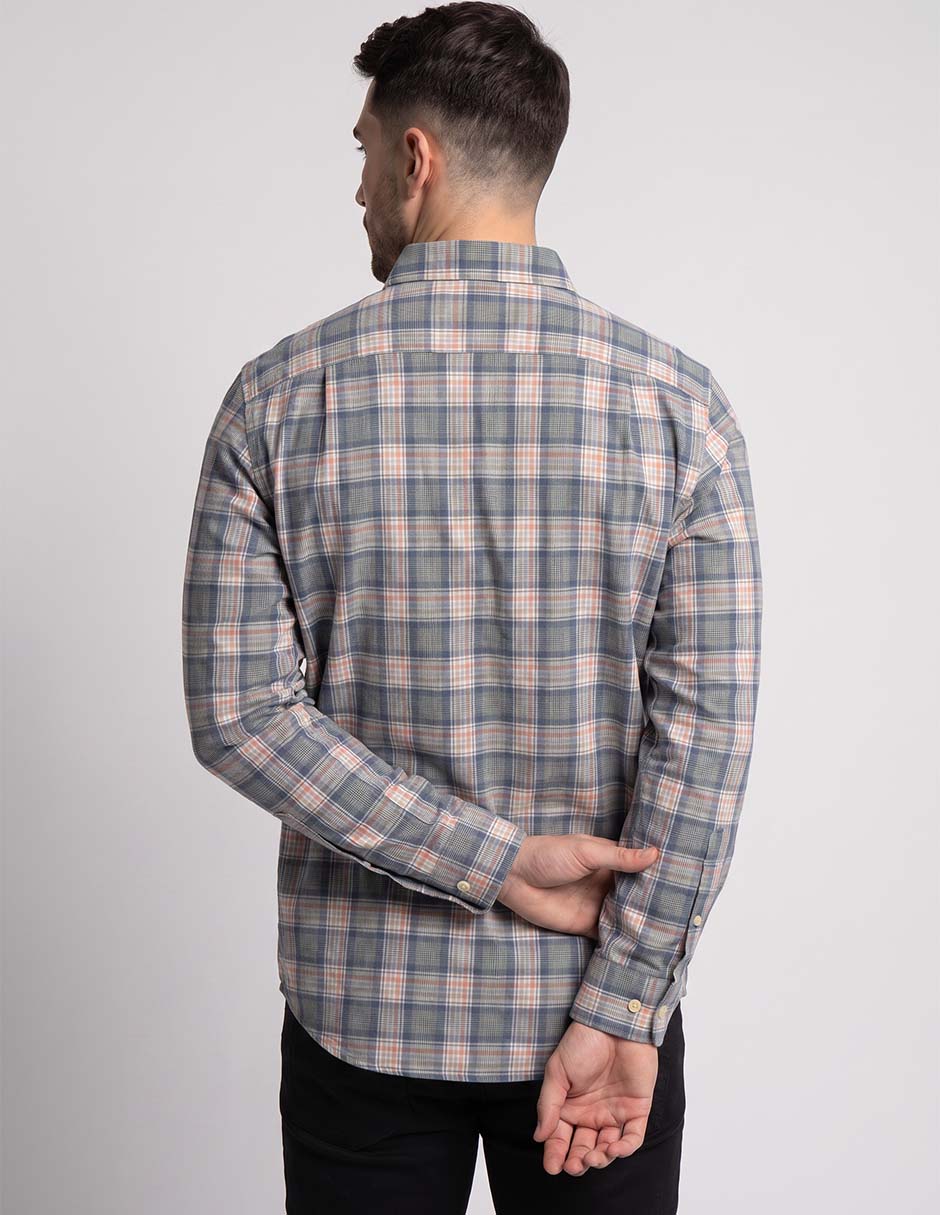 Camisa casual manga larga para hombre 2