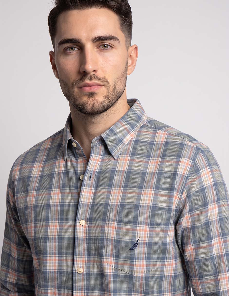 Camisa casual manga larga para hombre 3