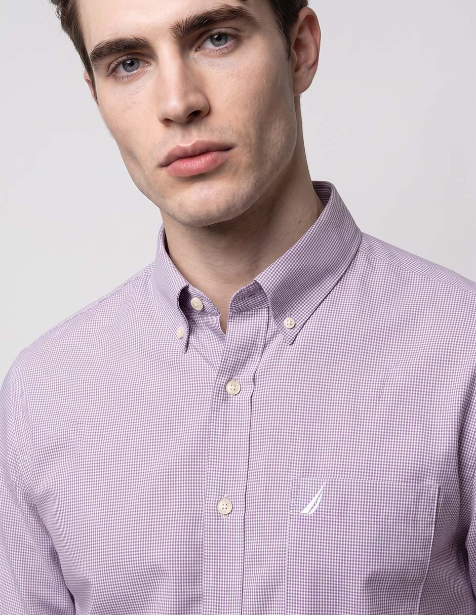 Camisa casual de algodón manga larga para hombre 3