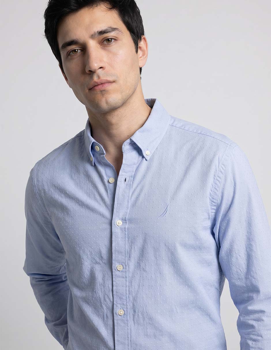 Camisa casual manga larga para hombre 2