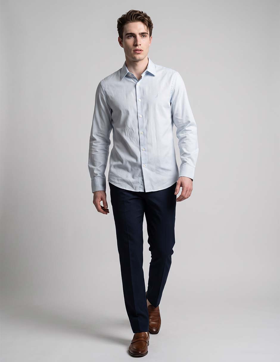 Camisa casual de algodón manga larga para hombre 3