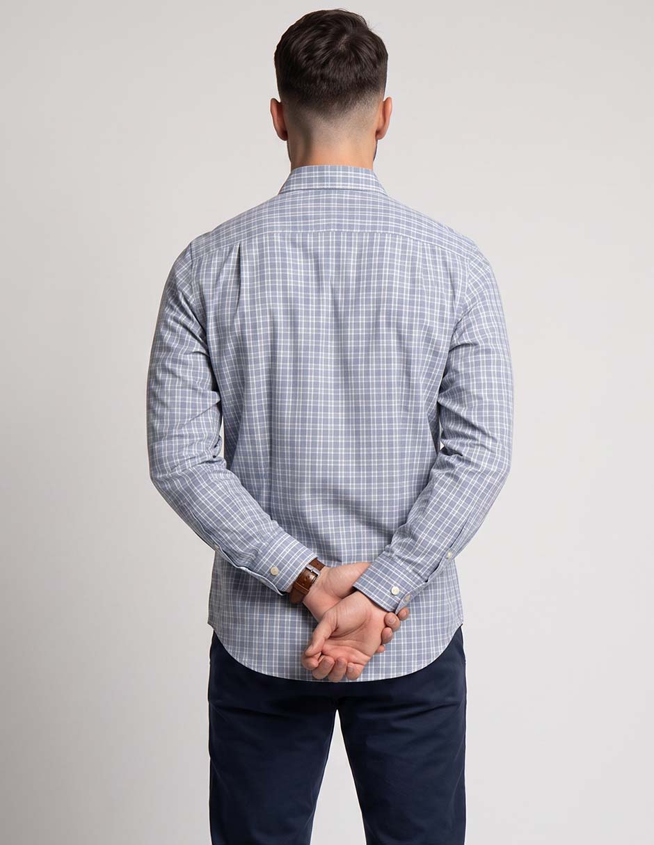 Camisa casual de algodón manga larga para hombre 2