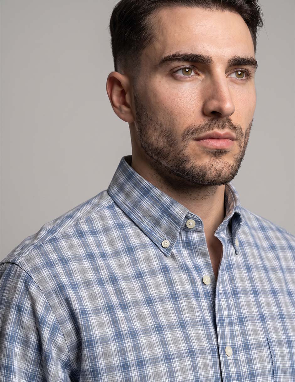 Camisa casual de algodón manga larga para hombre 3
