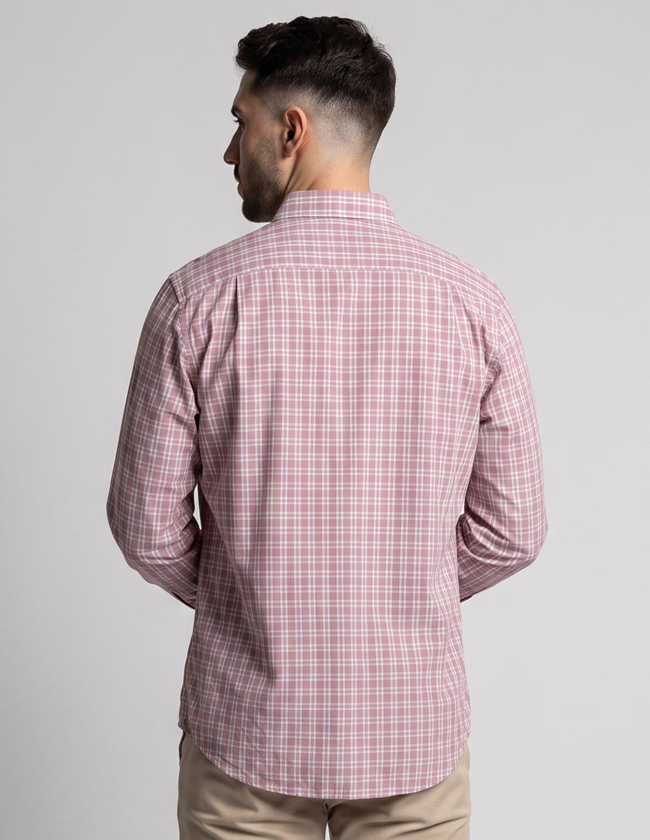 Camisa casual nautica de algodón manga larga para hombre