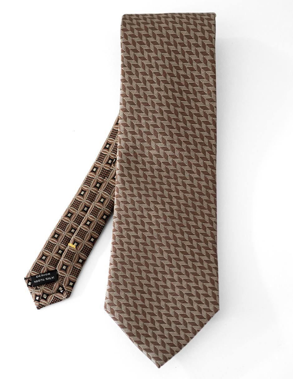 Corbata regular de seda estampado para hombre
