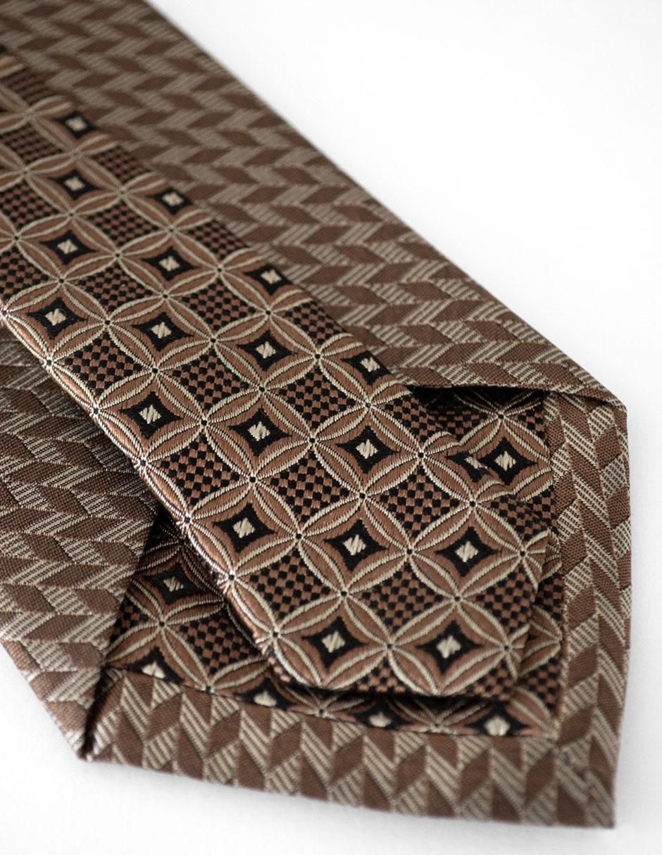 Corbata regular de seda estampado para hombre 2