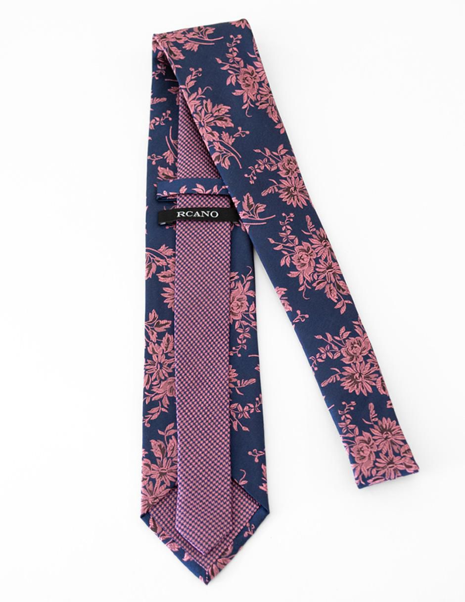 Corbata regular de seda estampado floral para hombre