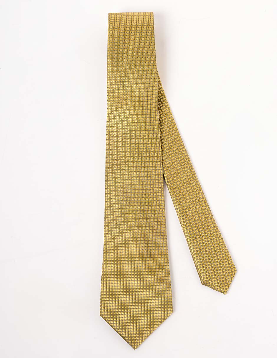 Corbata regular de seda estampado a cuadros para hombre