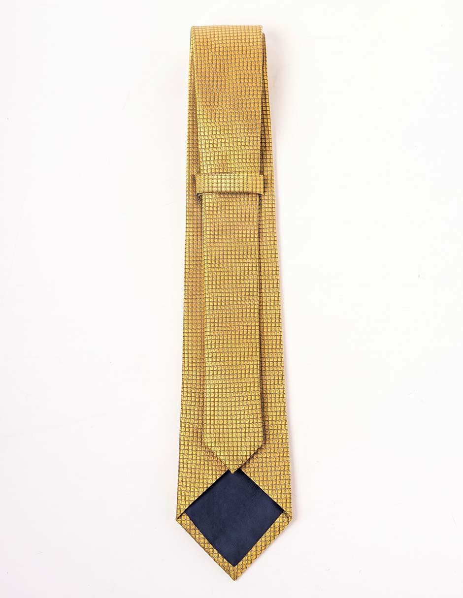 Corbata regular de seda estampado a cuadros para hombre 3