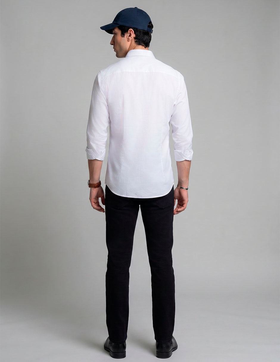 Camisa casual de algodón manga larga para hombre 5