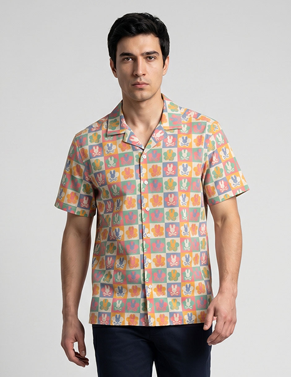 Camisa casual de algodón manga corta para hombre Camisa casual de algodón manga corta para hombre