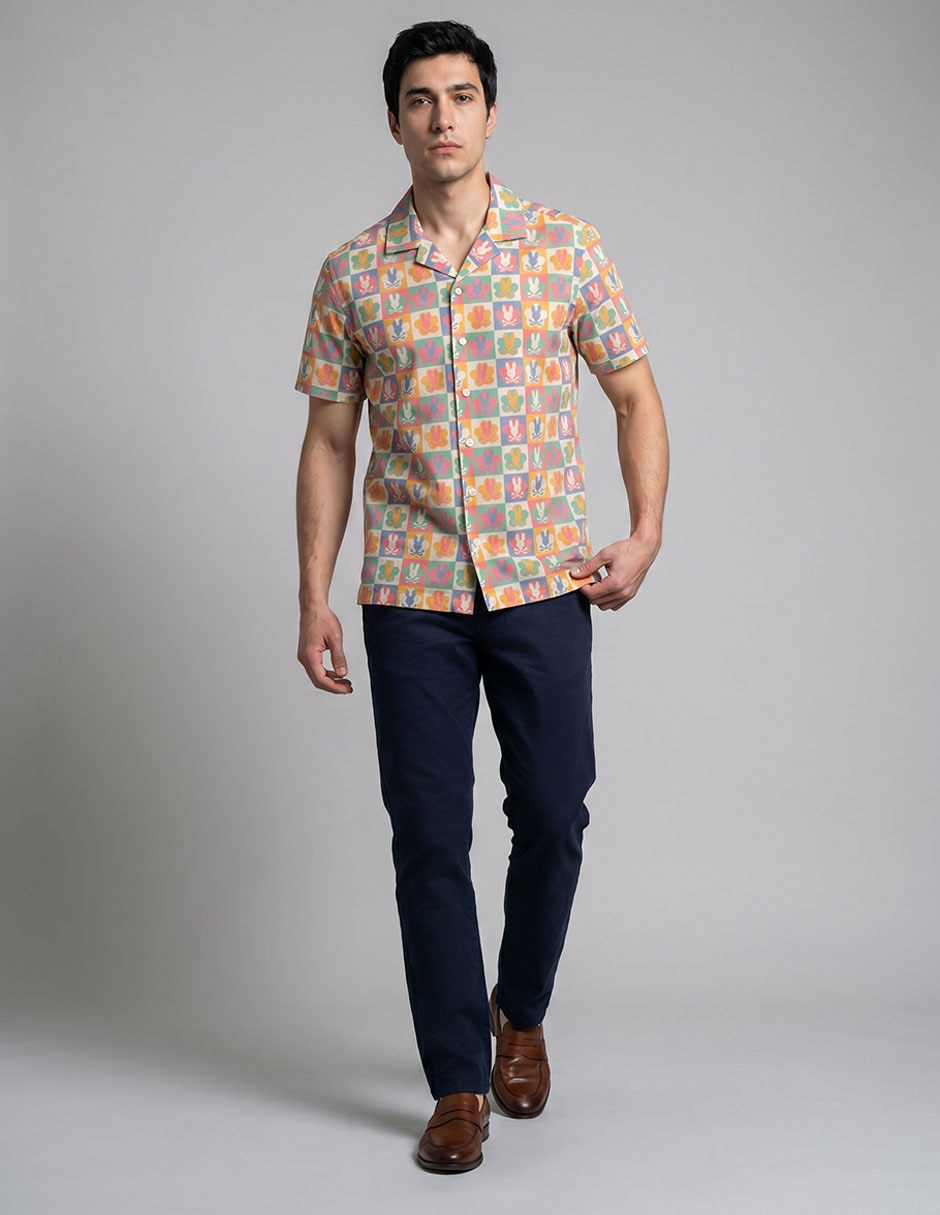 Camisa casual de algodón manga corta para hombre 3