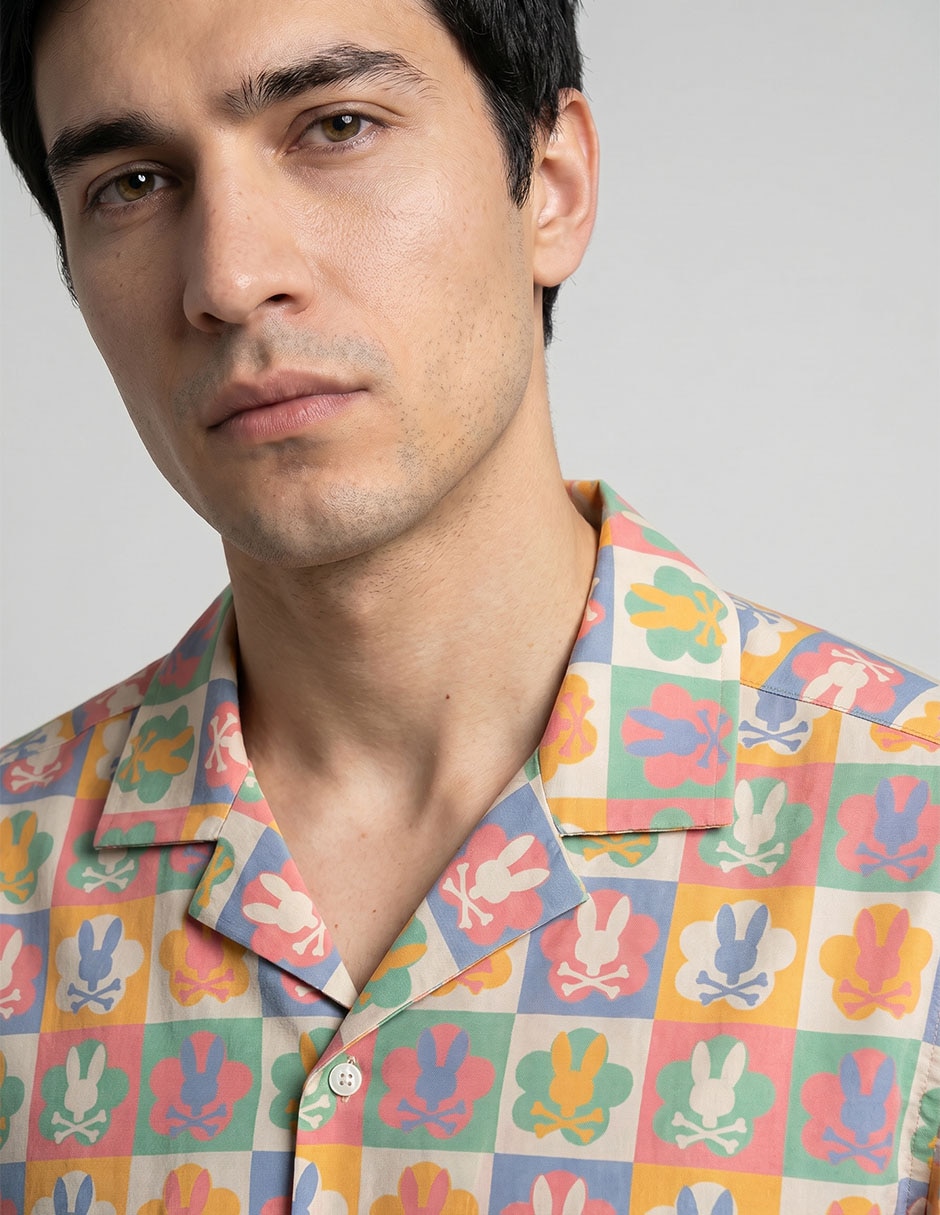 Camisa casual de algodón manga corta para hombre 4