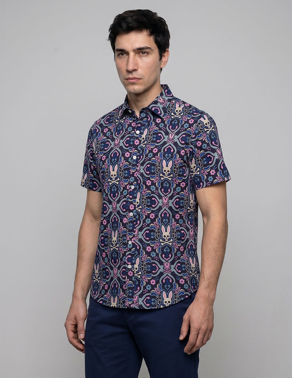 Camisa casual de algodón manga corta para hombre Camisa casual de algodón manga corta para hombre