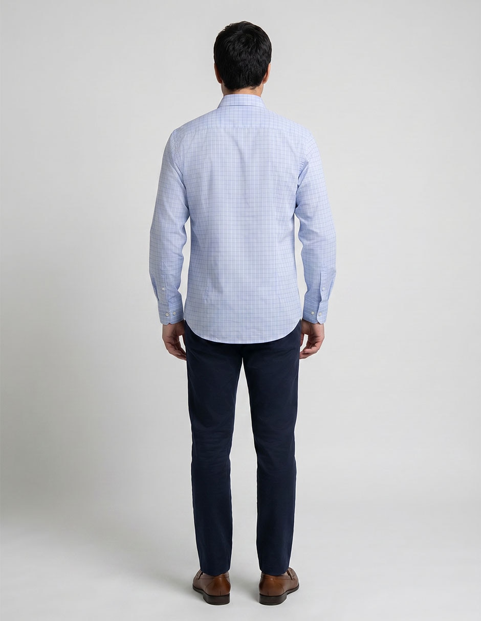 Camisa casual de algodón manga larga para hombre 2